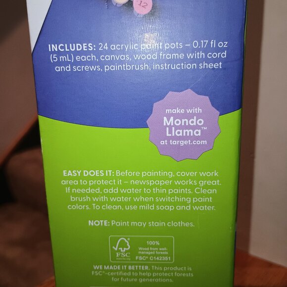 NEW Paint by Number Kit Bulldog  Mondo Llama™ Art Kit with Acrylic Paint & Brush - Picture 7 of 7